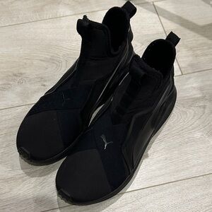 Puma Women's Black Slip-On Sneakers